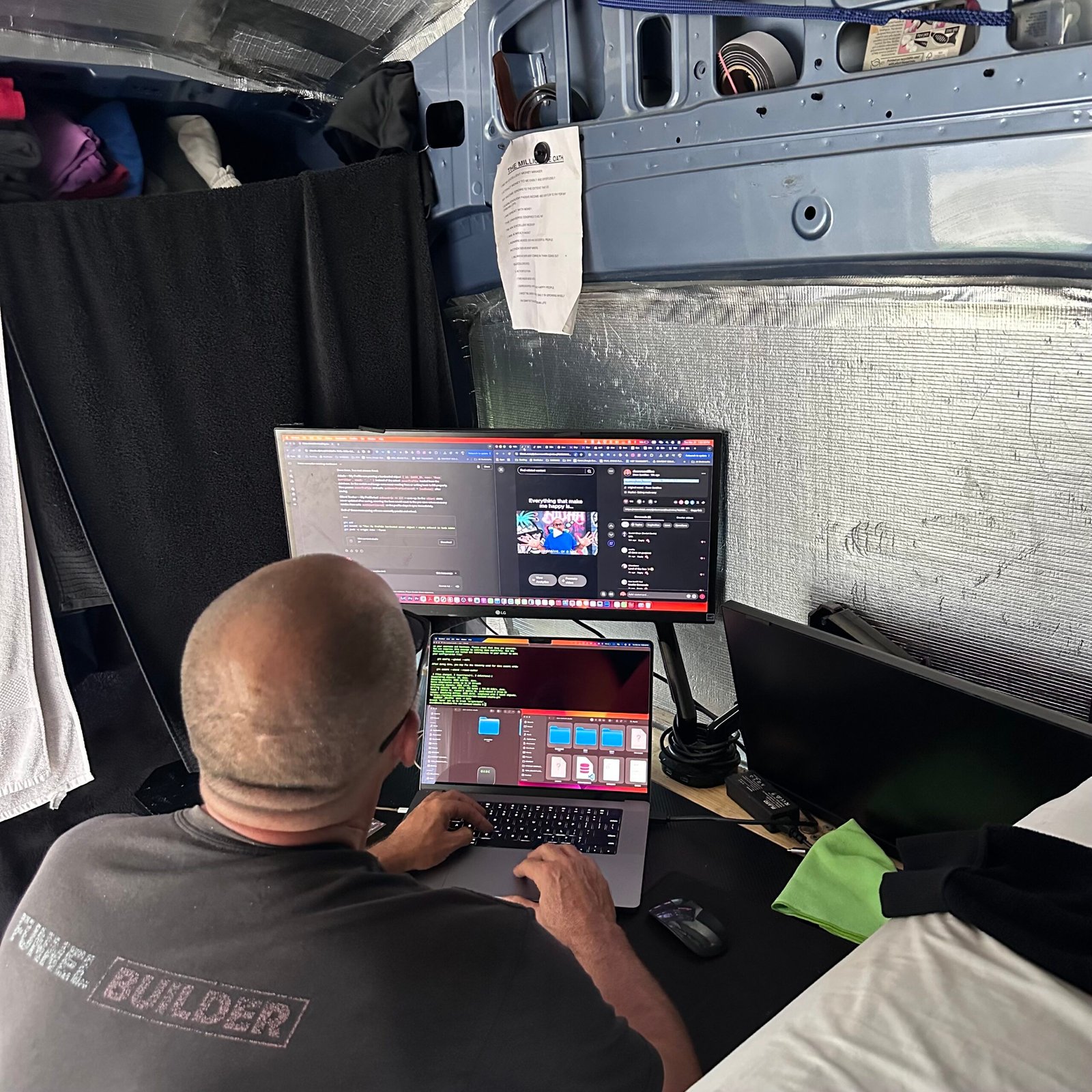 夫はひたすら、オンラインビジネスの構築に励んでます！そして、わたしは？